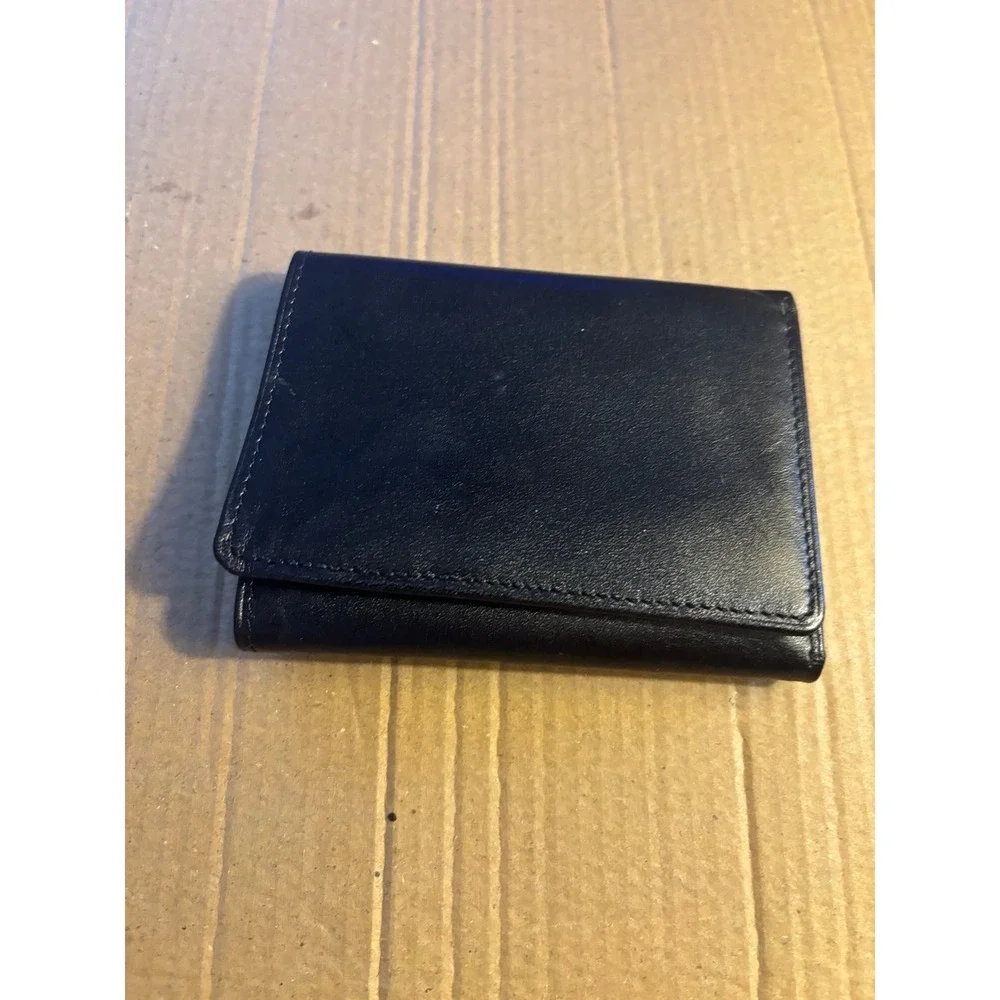 VINTAGE~RELIC~Men's Bifold Black Leather Wallet Cards/ Bills /Slide/Logo NWT